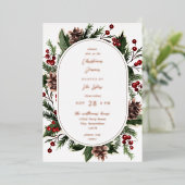 Kerstaven en kerstfeestdagen folie uitnodiging (Staand Voorkant)