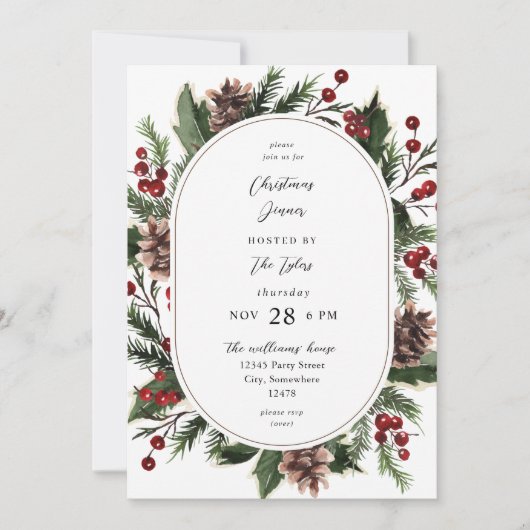 Kerstaven en kerstfeestdagen kaart (Voorkant)