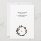 Kerstaven en kerstfeestdagen kaart (Achterkant)