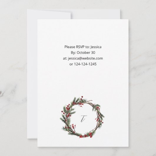 Kerstaven en kerstfeestdagen kaart (Achterkant)