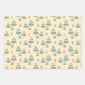 Kerstaven en kersttouwen inpakpapier vel (Voorkant 2)