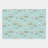 Kerstaven en kersttouwen inpakpapier vel (Voorkant)