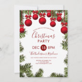 Kerstaven en rode balken kaart (Voorkant)