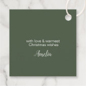 Kerstaven en Snowflakes Green ID863 Bedankjes Labels (Achterkant)