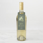 Kerstaven en Snowflakes Green ID863 Flessenhanger (Op fles)