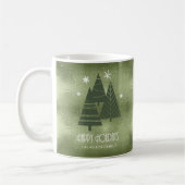 Kerstaven en Snowflakes Green ID863 Koffiemok (Links)