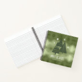 Kerstaven en Snowflakes Green ID863 Notitieboek (Binnen)