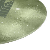 Kerstaven en Snowflakes Green ID863 Snijplank (Hoek)