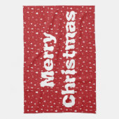 Kerstaven en Snowflakes Kitchen Towel Theedoek (Verticaal)