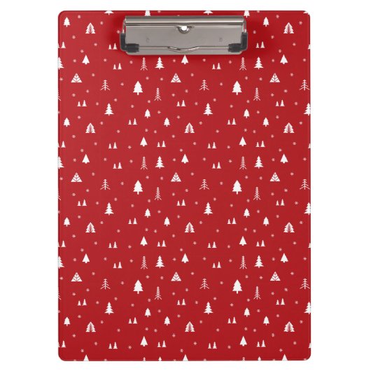 Kerstaven en Snowflakes Klembord (Voorkant)