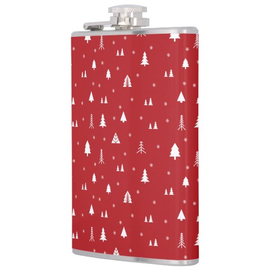 Kerstaven en Snowflakes Kolf Heupfles (Links)