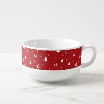 Kerstaven en Snowflakes Soup Mug