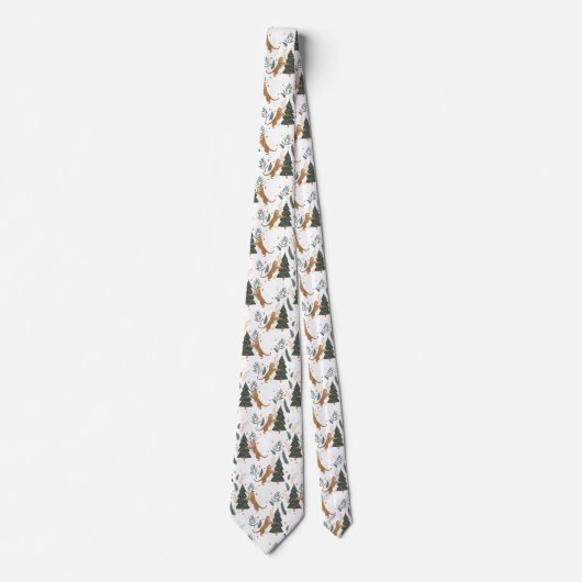Kerstaven en tijgerpatroon stropdas (Voorkant)
