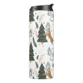 Kerstaven en tijgerpatroon thermosbeker (Gedraaid links)