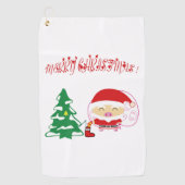 Kerstaven Golfhanddoeken Golfhanddoek (Voorkant)