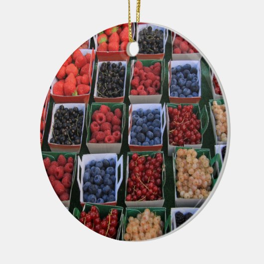 Kerstaven in dozen keramisch ornament (Links)