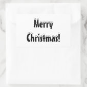 Kerstaven, kerst, familie rechthoekige sticker (Tas)