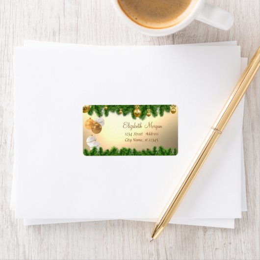 Kerstaven, kerstbalken etiket (Insitu)