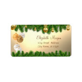 Kerstaven, kerstbalken etiket (Voorkant)