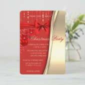 Kerstaven, Koe, Rood, Gold Corporations Kaart (Staand voorkant)