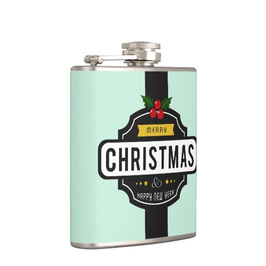 kerstaven met aangepaste naam heupfles (Rechts)