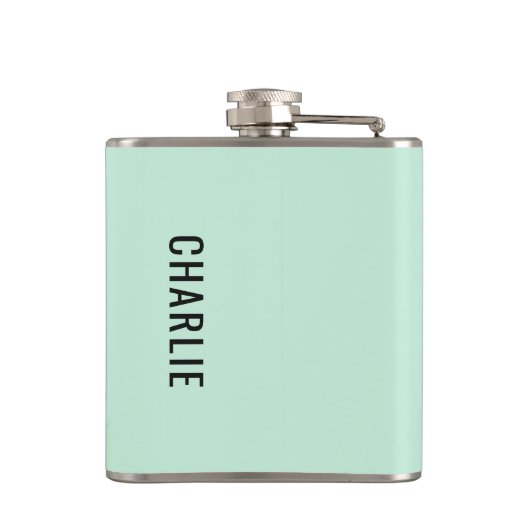 kerstaven met aangepaste naam heupfles (Achterkant)