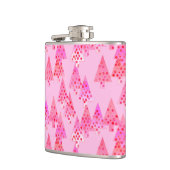 Kerstaven met een moderne bloem - pastelroze heupfles (Links)