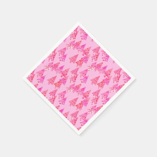 Kerstaven met een moderne bloem - pastelroze servet (Hoek)