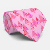 Kerstaven met een moderne bloem - pastelroze stropdas (Opgerold)