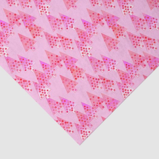 Kerstaven met een moderne bloem - pastelroze tissuepapier (Detail)