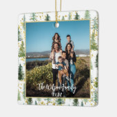 Kerstaven met Gold Accents-keramische versiering Keramisch Ornament (Links)