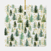 Kerstaven met Gold Accents-keramische versiering Keramisch Ornament (Achterkant)