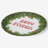 Kerstaven met lampjes papieren bordje (Gekanteld)