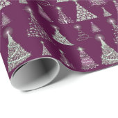 Kerstaven met mousserende kerstbomen Pattern ID844 Cadeaupapier (Rol Hoek)