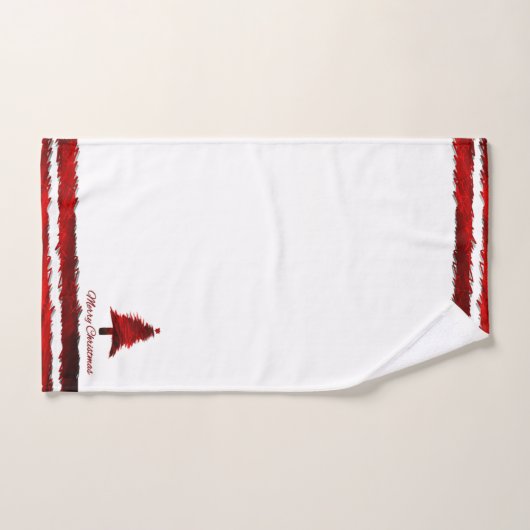 Kerstaven Modern Holiday Pattern Rood Bad Handdoek (Handdoek)
