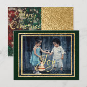 Kerstaven/ Reds/ Groenen Inkt Uitnodiging Briefkaart (Voorkant / Achterkant)