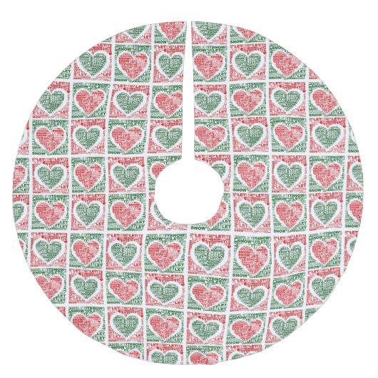 Kerstaven Rood Groen Geest laat het sneeuwen Kerstboom Rok (Voorkant)