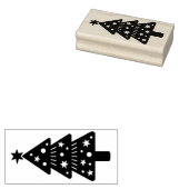 Kerstaven Solid Design Wood Rubberstempel (Gestempeld)