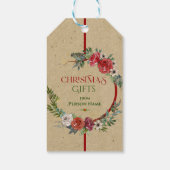 Kerstaven, tekstmedium voor typografie cadeaulabel (Achterkant)