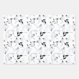 Kerstaven, Twigs, Leaves en Winter Flower Inpakpapier Vel