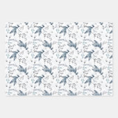 Kerstaven, Twigs, Leaves en Winter Flower Inpakpapier Vel (Voorkant 3)