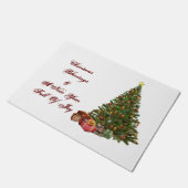 Kerstaven van de boom met kerstinsnijding — Dekkle Deurmat (Schuin)