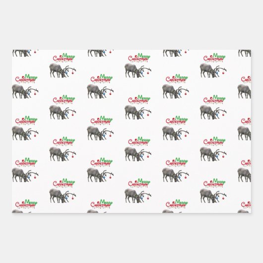 Kerstaven van honden en wilde dieren inpakpapier vel (Voorkant 3)