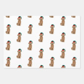 Kerstaven van honden en wilde dieren inpakpapier vel (Voorkant 2)