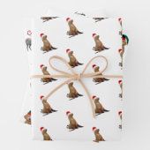 Kerstaven van honden en wilde dieren inpakpapier vel (In situ)