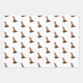 Kerstaven van honden en wilde dieren inpakpapier vel (Voorkant)