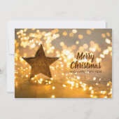 Kerstaven van kerstlampjes feestdagenkaart (Voorkant)