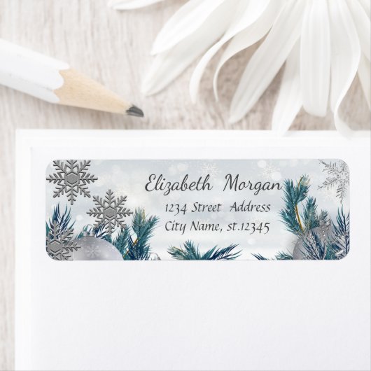 Kerstaven van Trendy, Snowflakes Etiket (Insitu)