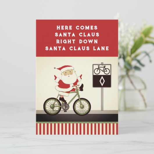 Kerstaven voor fietsen met feestdagen (Staand voorkant)