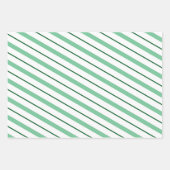 Kerstaven voor kerstinpakpapier groene snoeprietst inpakpapier vel (Voorkant 3)